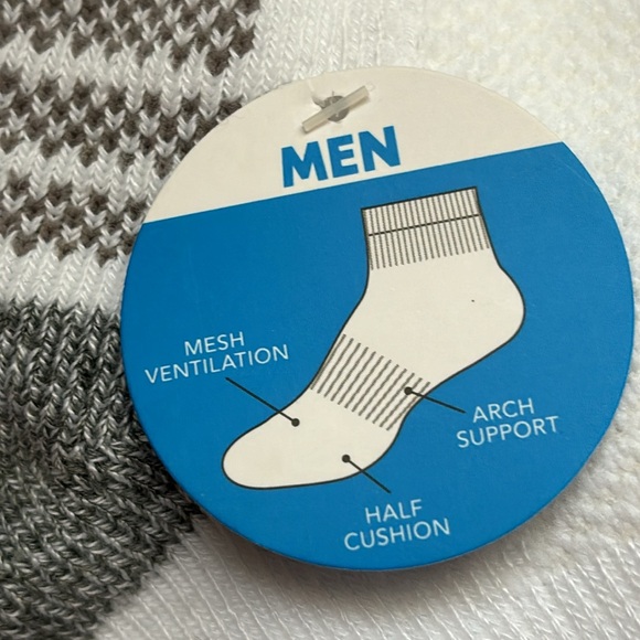 New Columbia Socks Package 6 Pairs Mens White & Gray Athletic Quarter Crew Socks - Picture 10 of 12
